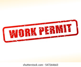 Illustration of work permit text