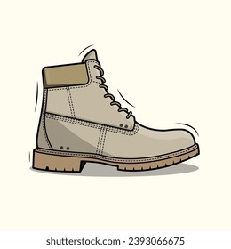 The Illustration of Work Shoes Beige