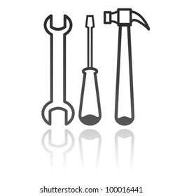 illustration of work tools