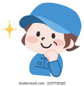 Illustration eines Arbeitnehmers, der sich eine Idee einfallen lässt