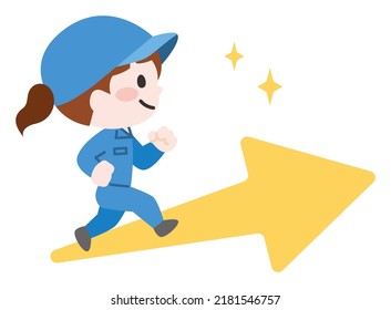 Ilustración de trabajadores creciendo hacia sus objetivos