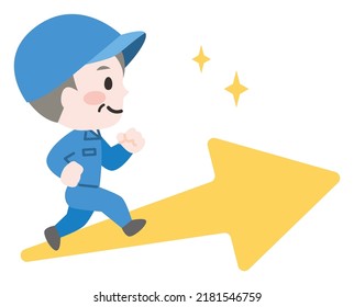 Illustration of workers growing toward their goals