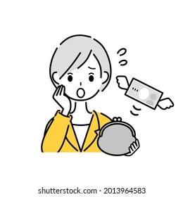 Illustration der finanziellen Schwierigkeiten eines Arbeitnehmers.