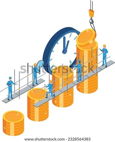 Illustration of workers performing asset formation