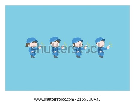 Illustration of workers performing inspection work