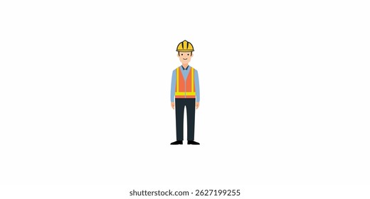 ilustração de trabalhadores usando atributos de segurança do trabalho