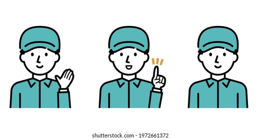 Illustration of workers who introduce and guide