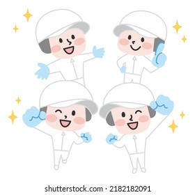 Illustration of a working person in a lab coat