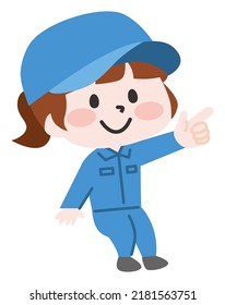 Ilustración de una persona trabajadora con ropa de trabajo