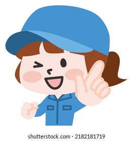 Ilustración de una persona trabajadora con ropa de trabajo