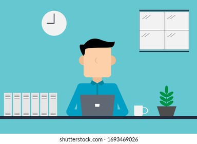 Illustration of working remotely from home