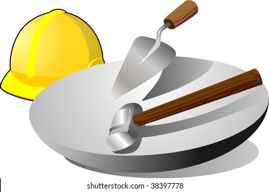 Illustration of working use of equipment and hat	