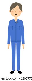 Illustration of a working young man.