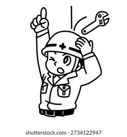 illustration workingman work safety drawing vector