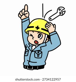 illustration workingman work safety drawing vector