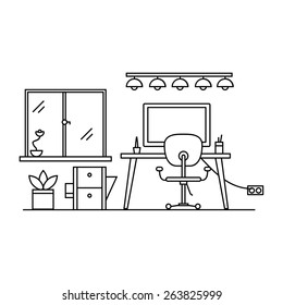 illustration workplace