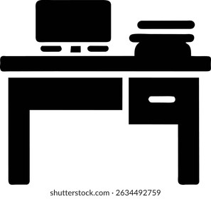 Illustration of a workspace. Use for blogs or articles related to business, remote work, design and education. Isolated on white background.