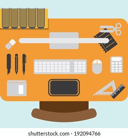 illustration of workstation design element