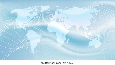 Illustration Of The World. An Abstract Representation Of Global Communications