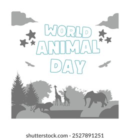 An Illustration World Animal Day Instagram Post design serves as a vibrant and engaging way to celebrate World Animal Day. 
