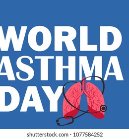 Illustration World Asthma Day Poster Banner Stock Vector (Royalty Free ...