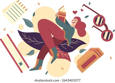 Illustration of World Book Day celebration