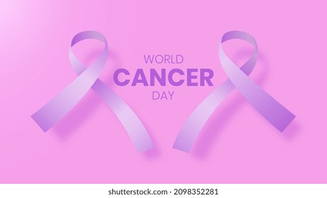 illustration of world cancer day. suitable for background, poster, banner, website, etc.