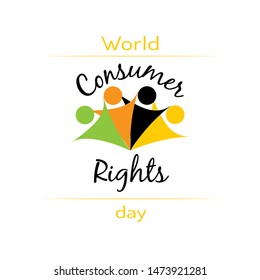 Illustration Of World Consumer Rights Day Letetring. For Advertising, Marketing, Bussines Needs. Banners For 15th May