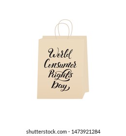 Illustration Of World Consumer Rights Day Letetring. For Advertising, Marketing, Bussines Needs. Banners For 15th May