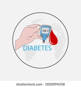 Illustration Of World Diabetes Day. 