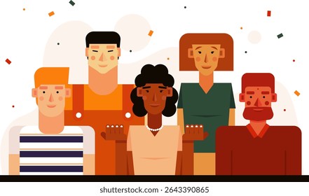Ilustración de la población diversa del mundo