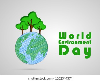 Illustration of World Environment Day background