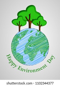 Illustration of World Environment Day background
