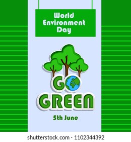 Illustration of World Environment Day background