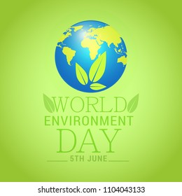 Illustration Of World environment Day Background.