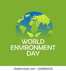 Illustration Of World environment Day Background.