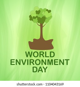 Illustration Of World environment Day Background.