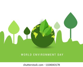 Illustration Of World environment Day Background.