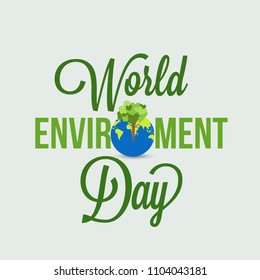 Illustration Of World environment Day Background.