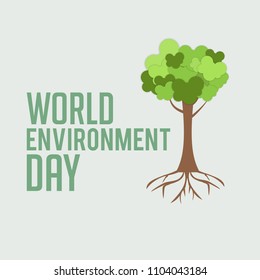 Illustration Of World environment Day Background.