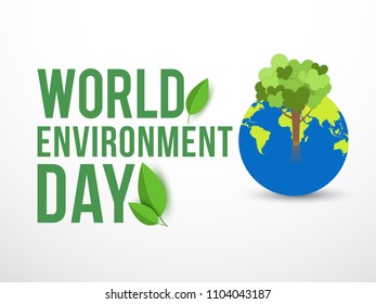 Illustration Of World environment Day Background.