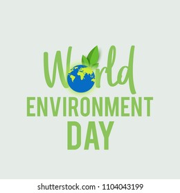 Illustration Of World environment Day Background.