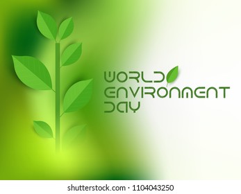 Illustration Of World environment Day Background.