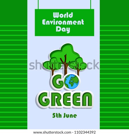 Illustration of World Environment Day background