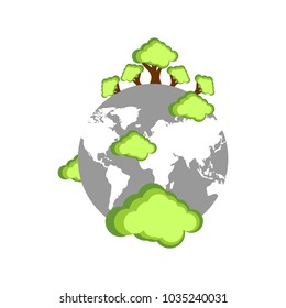 Illustration Of World Environment Day. Save our planet.