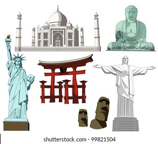 illustration of world famous monument