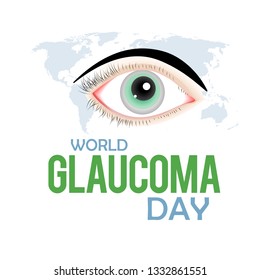 Illustration Of World Glaucoma Day Background.