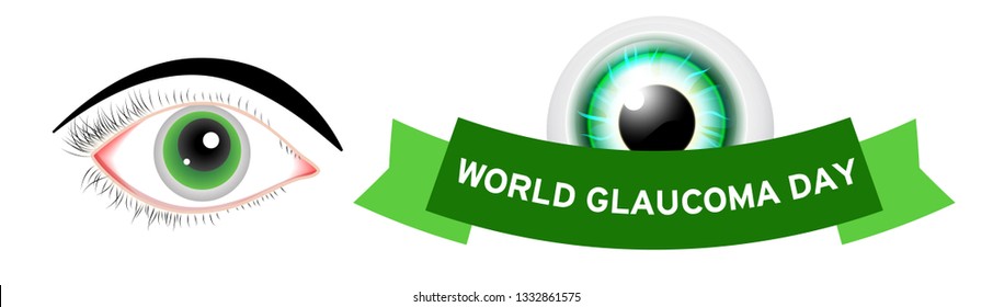 Illustration Of World Glaucoma Day Background.