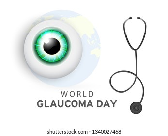 Illustration Of World Glaucoma Day Background.