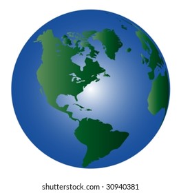 illustration of a world globe